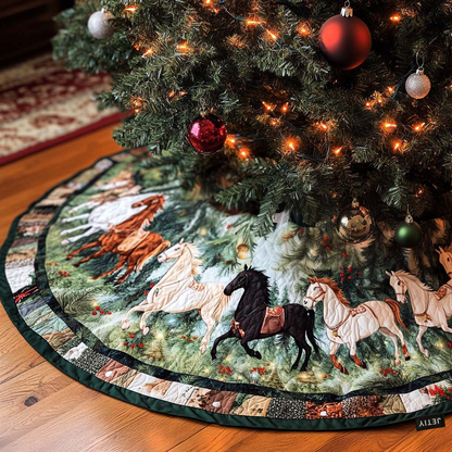 Majestic Stride Christmas Quilted Tree Skirt NCU0NT1723