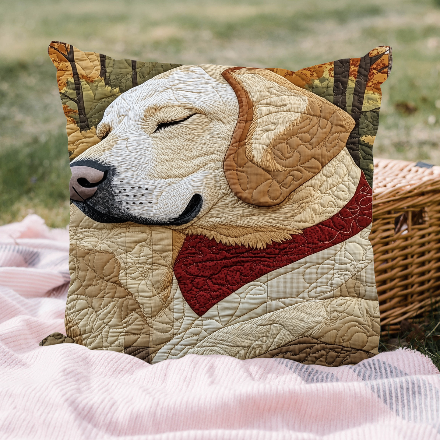 Fetch in the Fields Quilted Pillow Case NCU0DK1318