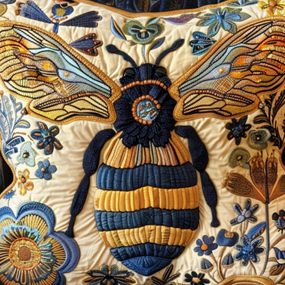 Golden Bee Quilted Pillow Case NCU0NT012