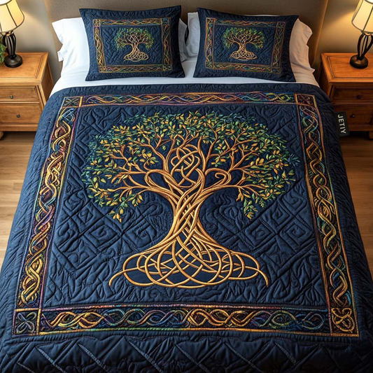 Celtic Roots 3-Piece Quilted Bedding Set NCU0NT2258