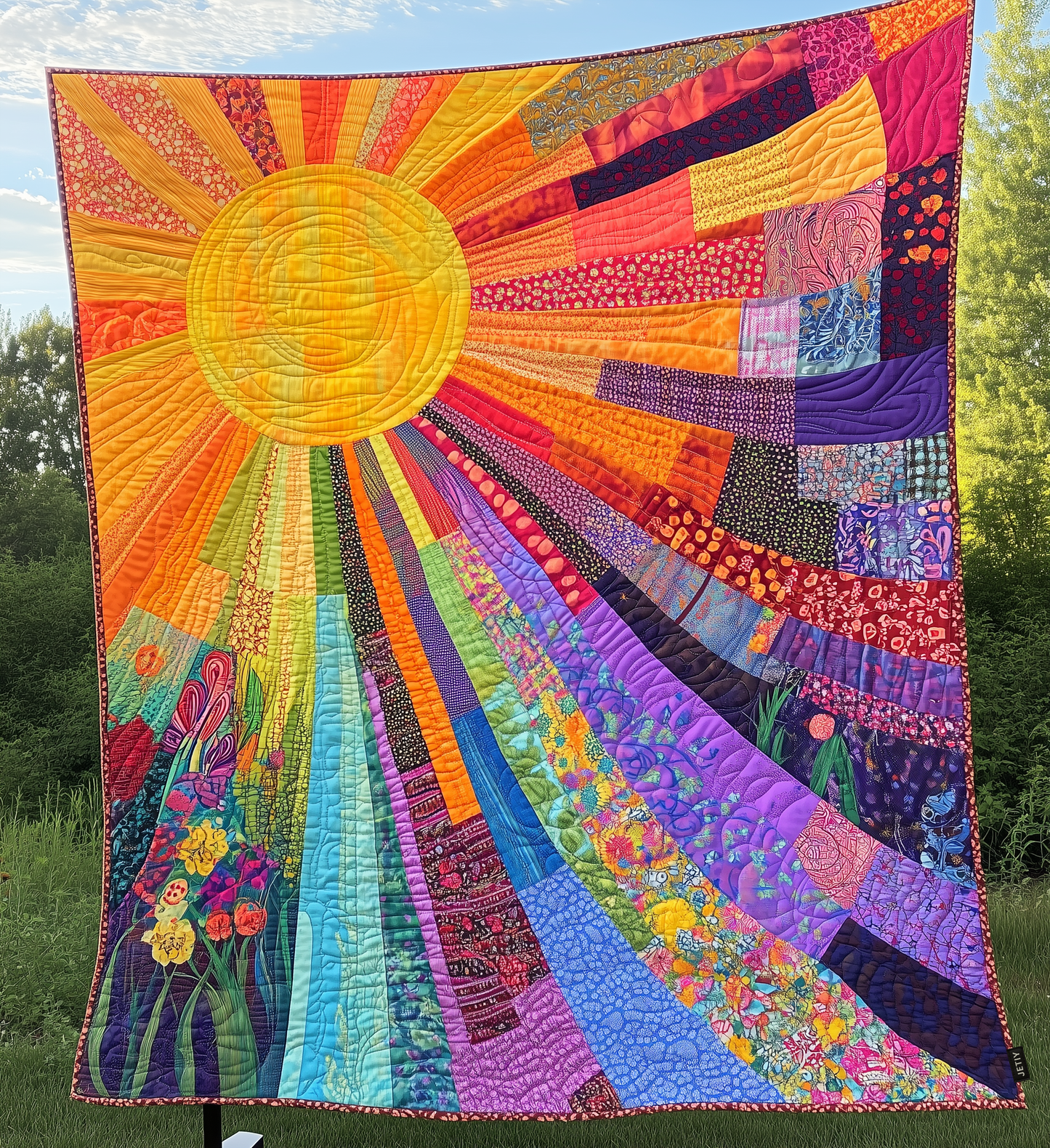 Cheerful Sunshine Quilted Blanket NCU0VL673