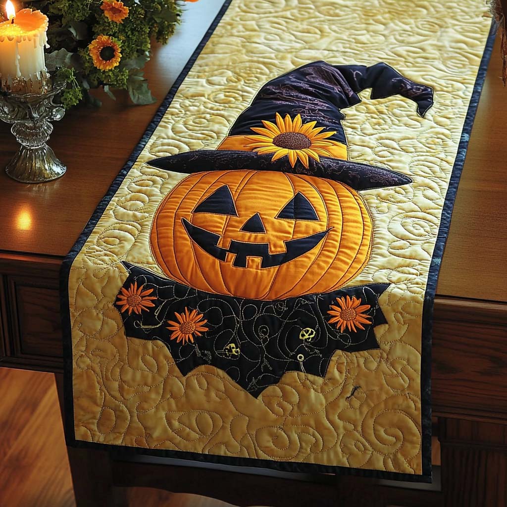 Halloween Quilted Table Runner NCU0VT33