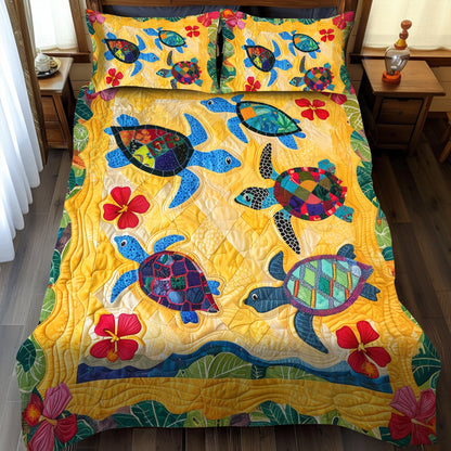 Sea Turtle Quilted Bedding Set NCU0VT05