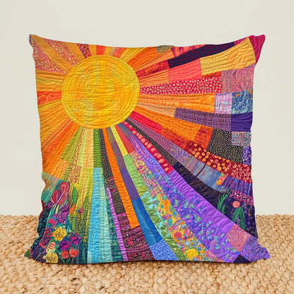 Cheerful Sunshine Quilted Pillow Case NCU0VL686